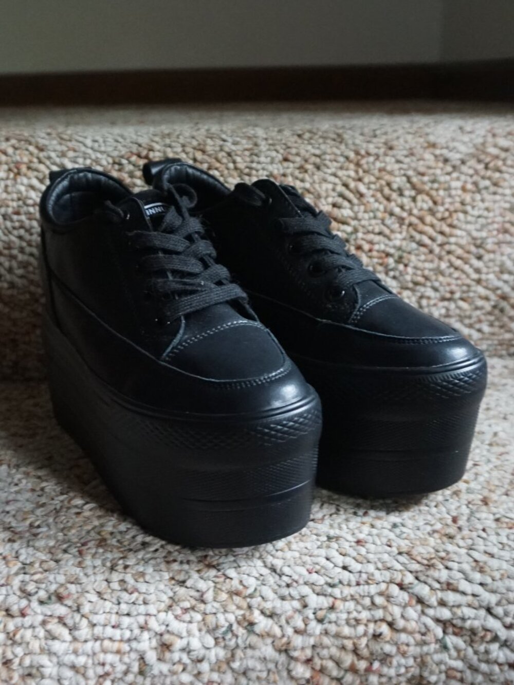 JP NX Black Wedge Sneekers 38 7 New
